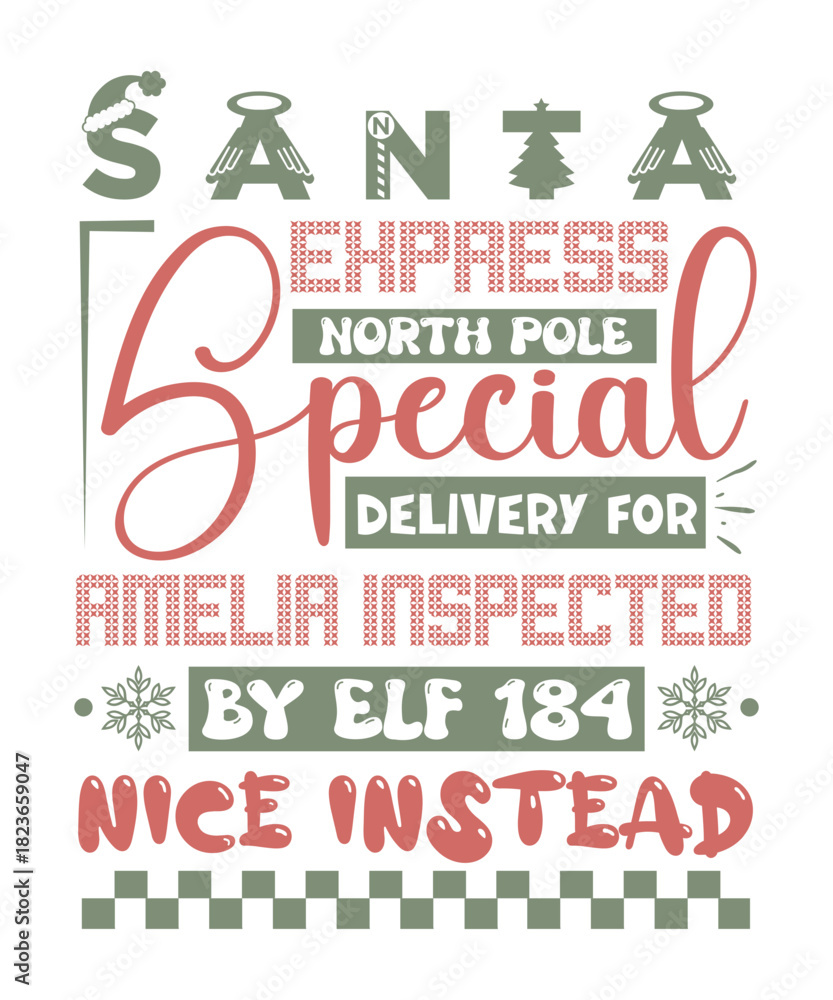 Fototapeta premium Santa Sack Svg design, Christmas SVG