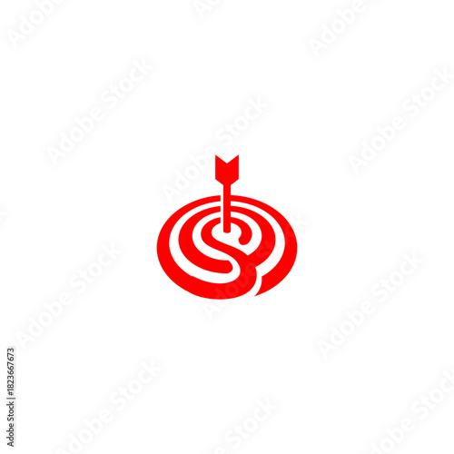 A precise bullseye target forming a unique letter monogram logo. Perfect for marketing agencies, focus-based brands, analytics companies, strategy firms, and modern identity visuals.