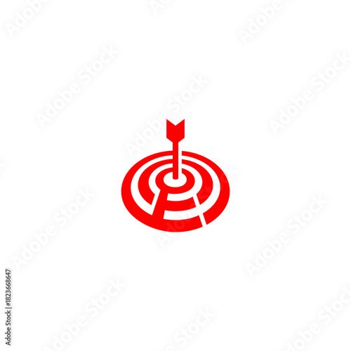 A precise bullseye target forming a unique letter monogram logo. Perfect for marketing agencies, focus-based brands, analytics companies, strategy firms, and modern identity visuals.