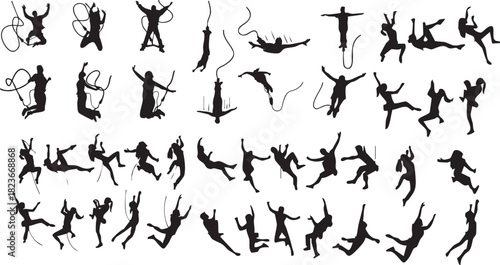 Dynamic Silhouettes of Bungee Jumpers and Freefallers