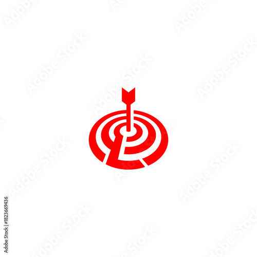 A precise bullseye target forming a unique letter monogram logo. Perfect for marketing agencies, focus-based brands, analytics companies, strategy firms, and modern identity visuals.