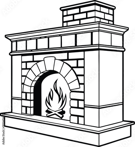 illustration of a stove