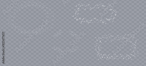 Winter snow overlay with falling snowflakes on dark transparent background - realistic white flake particles floating down for Christmas designvector illustration of a abstract background with bubbles