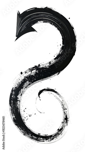 Swirling brushstroke