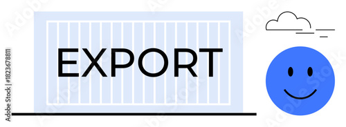 Export concept. Export focuses on shipping, logistics, and international business. Export ation for trade, global commerce, and supply chain management. Suitable for business, logistics global