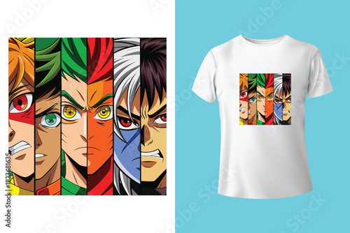 A stylized illustration of a man with a split face.