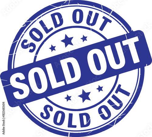 Sold out vector stamp