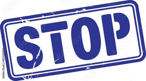 Stamp stop sign vector