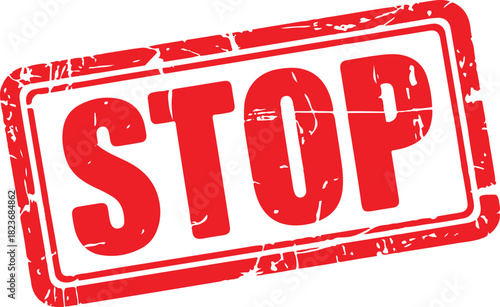 Stamp stop sign vector