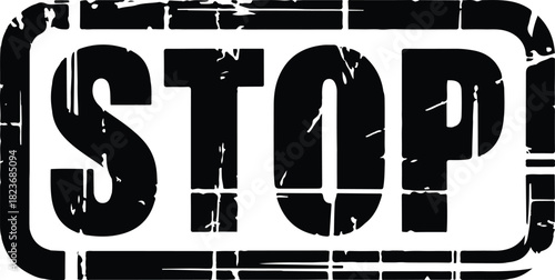 Stamp stop sign vector