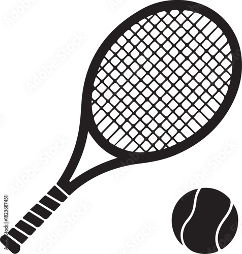 Tennis icon, logo on white background