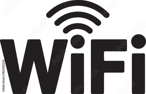 Wifi wireless internet network signal flat icon for apps 