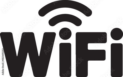 Wifi wireless internet network signal flat icon for apps 