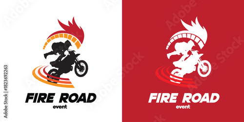 Motocross Rider Logo Design for Extreme Sports Brand