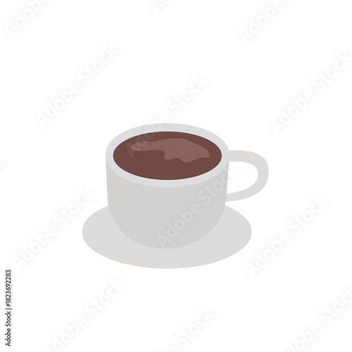 steaming cup of coffee white mug caf hot drink latte emoji symbol sign icon vector illustration isolated flat