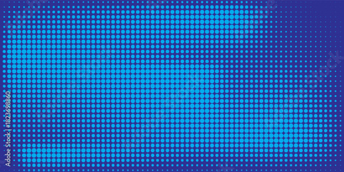 Blue Halftone Dot Grid Background With Gradient for Tech, Design and Abstract Art