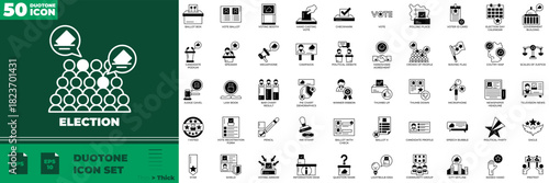 Election Dutoone Editable Icons set