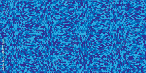 Abstract geometric wall tile and metal cube background triangle wallpaper. Seamless geometric pattern low polygon backdrop background. Blue diamond overlap polygonal background.	