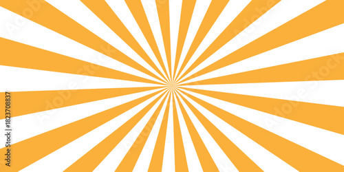 Vector sunray stripe background. Light sunburst glowing background. Sunburst pattern summer social banner. vector illustration pattern beam rays. Spiral radial striped backdrop design.	