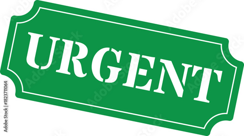 Green Urgent Stamp Icon High Priority