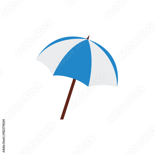 beach umbrella parasol summer holiday sea ocean vacation emoji symbol sign icon vector illustration isolated flat
