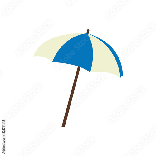 beach umbrella parasol summer holiday sea ocean vacation emoji symbol sign icon vector illustration isolated flat
