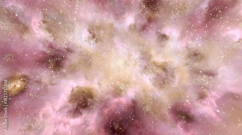 Breathtaking Cosmic Nebula with Dynamic Particle Effects – Vivid Interstellar Gas, Glimmering Stardust, and Swirling Luminescent Particles that Bring Otherworldly Depth to Space-Themed Creations.