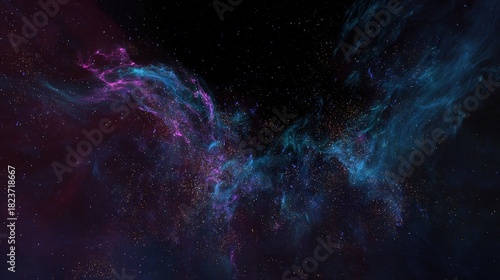 Breathtaking Cosmic Nebula with Dynamic Particle Effects – Vivid Interstellar Gas, Glimmering Stardust, and Swirling Luminescent Particles that Bring Otherworldly Depth to Space-Themed Creations. 