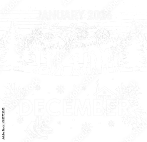 Colorful calendar design for january to december 2026