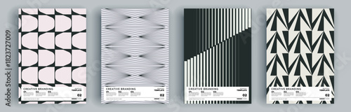 Modern abstract covers set, minimal covers design. Colorful geometric background, vector illustration.