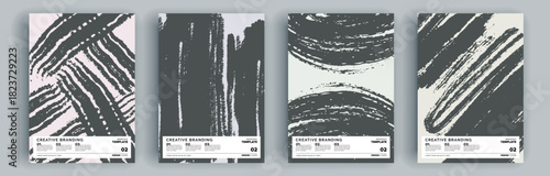 Modern abstract covers set, minimal covers design. Colorful geometric background, vector illustration.