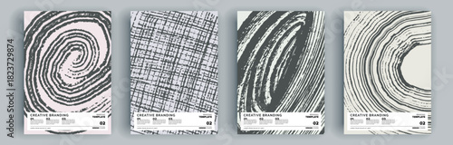 Modern abstract covers set, minimal covers design. Colorful geometric background, vector illustration.