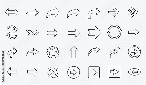 High Detail Minimal Arrow Icons