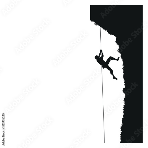 Rock Climber Sillhouete
