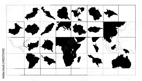 Abstract geometric pattern with vibrant color accents