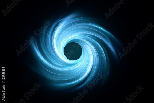 Abstract background with a graceful flowing curve of cyan color