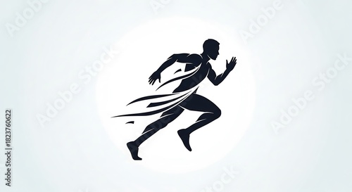 Dynamic Runner - A Silhouette of Speed and Motion.