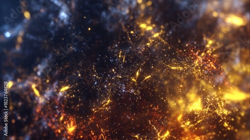 Breathtaking Cosmic Nebula with Dynamic Particle Effects – Vivid Interstellar Gas, Glimmering Stardust, and Swirling Luminescent Particles that Bring Otherworldly Depth to Space-Themed Creations. 