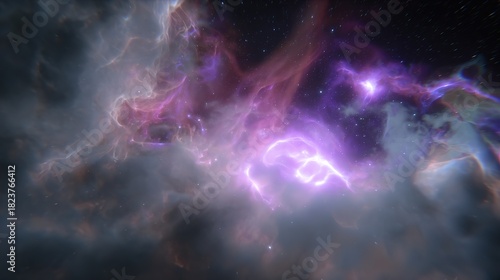 Breathtaking Cosmic Nebula with Dynamic Particle Effects – Vivid Interstellar Gas, Glimmering Stardust, and Swirling Luminescent Particles that Bring Otherworldly Depth to Space-Themed Creations. 