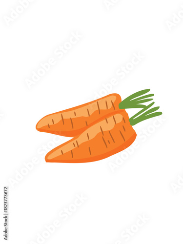 organic baby carrots isolated on white