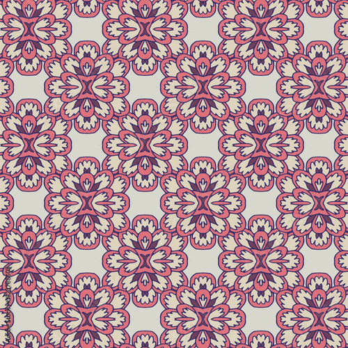 Ornamental Symmetric Bold Floral