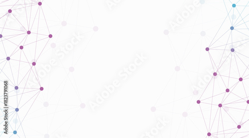 futuristic ai data connection lines with dots in transparent background template