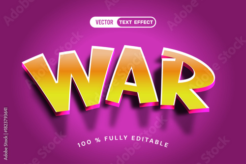 War text effect editable