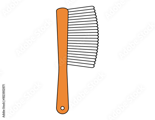 シンプルな櫛・コーム・ブラシのイラスト素材　カットイラスト
