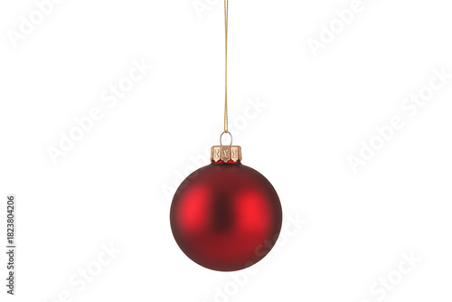 red christmas ball isolated