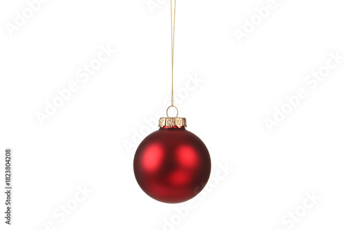 red christmas ball on white background
