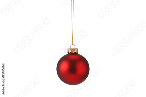 red christmas ball on white