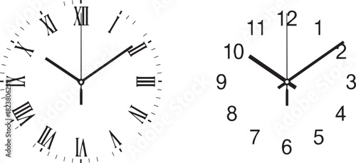 wall clock on white background