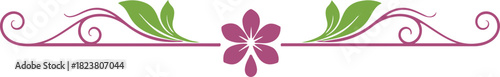 Ornate Floral Border with Swirls flower decorative