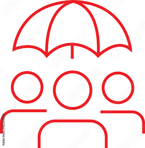Community Insurance & Protection Umbrella Icon